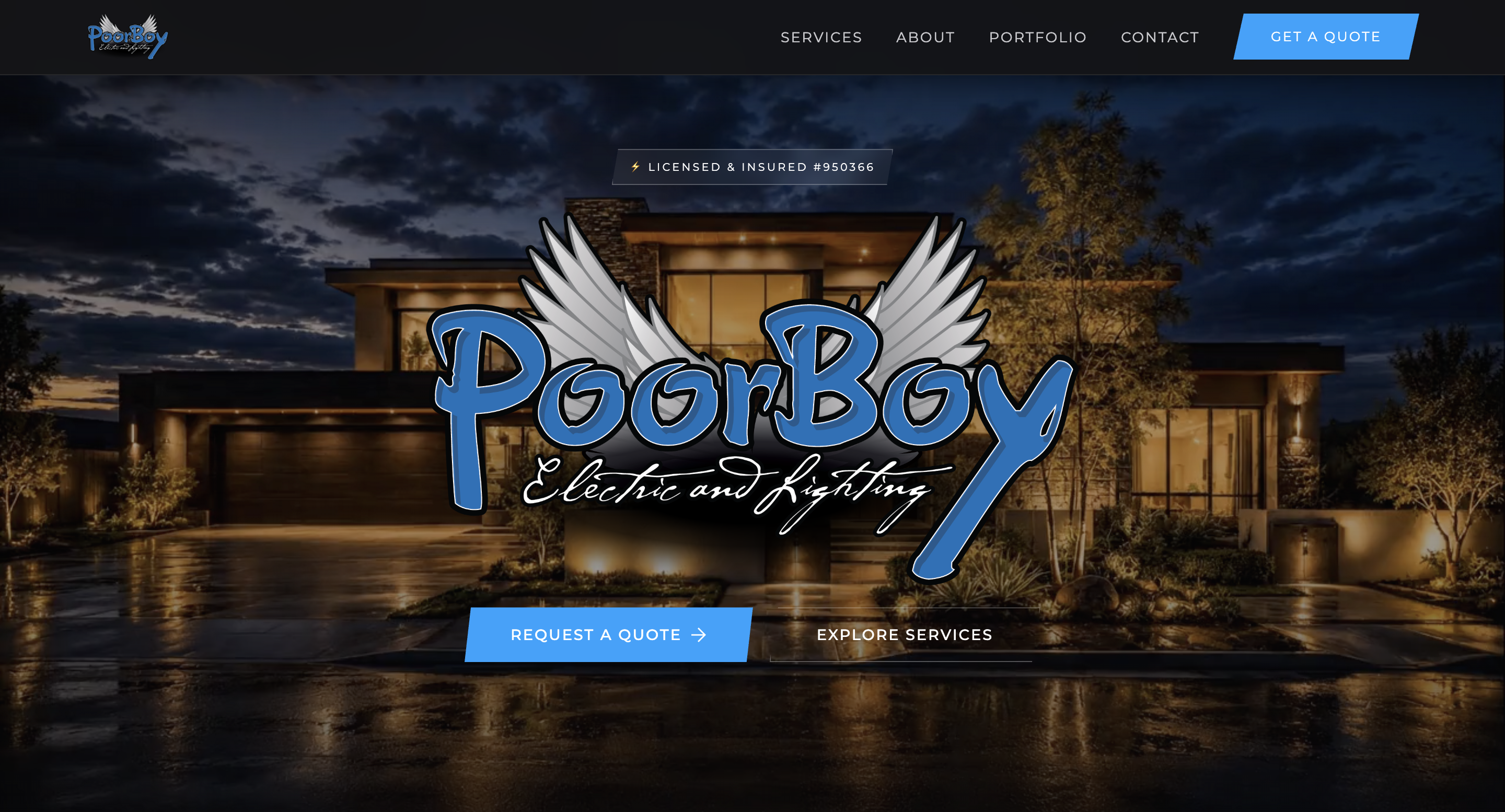 PoorBoy Electric & Lighting website