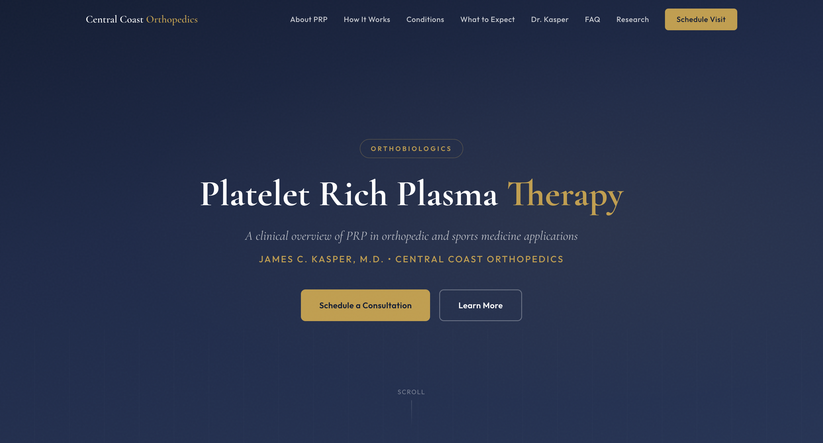 Central Coast Orthopedics homepage